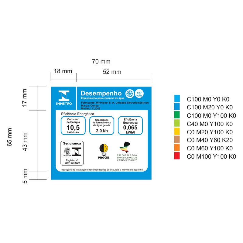Consul-Bebedouro-CJD42AB-Selo-Digital-Inmetro-127v