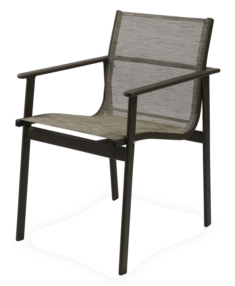 Cadeira Solano Assento em Tela Sintetica cor Cinza com Base Aluminio - 44545