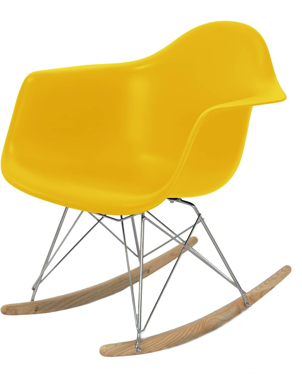 Cadeira Eames com Braco Base Balanco Amarelo Fosco - 24504