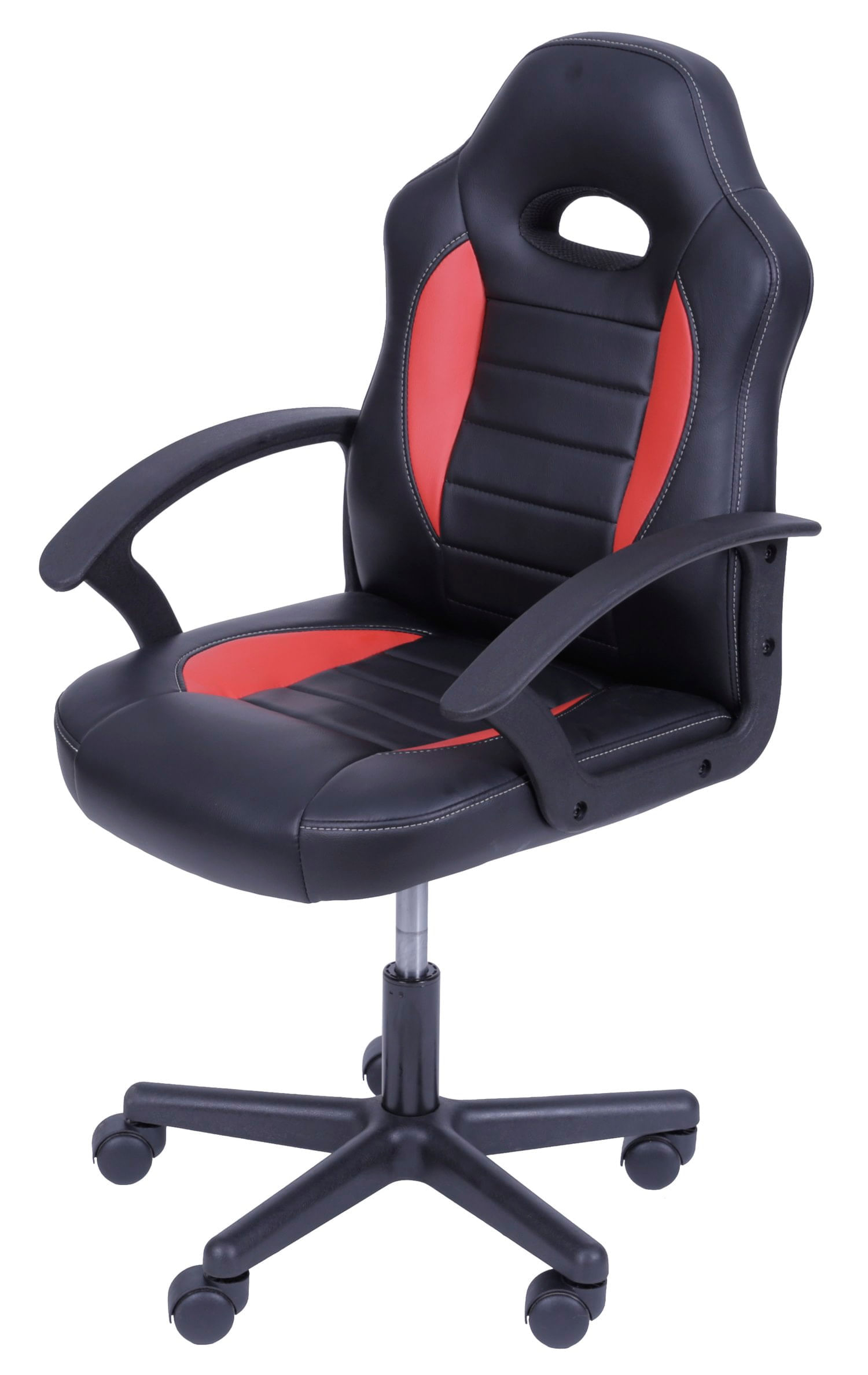 Cadeira Office Racer V11 Preto e Vermelho com Base Nylon - 50036