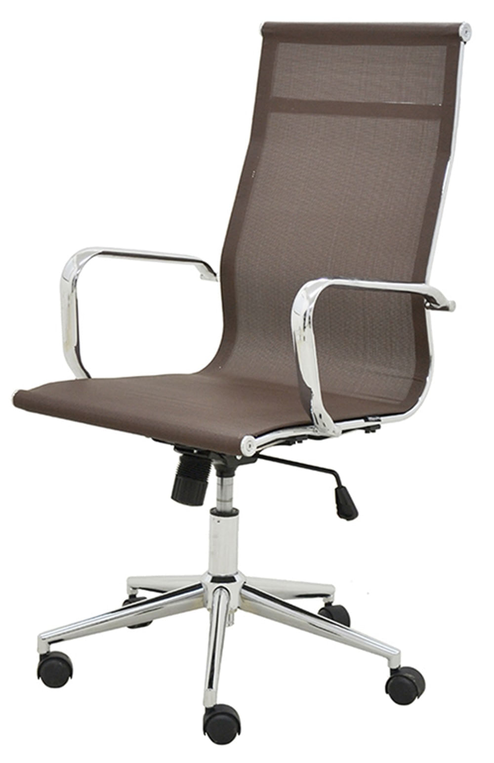Cadeira Sevilha Eames Alta Cromada Tela Cafe - 38046