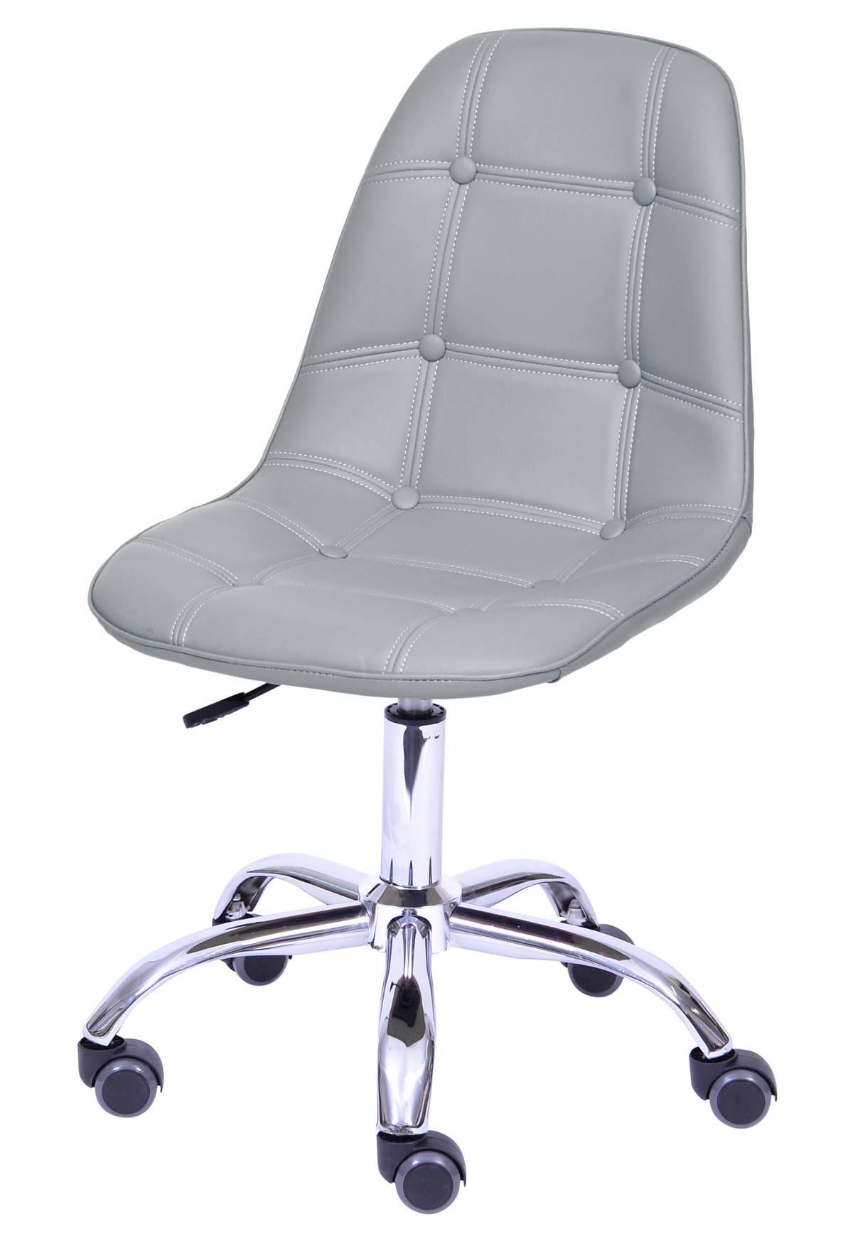 Cadeira Eames Botone Cinza com Base Rodizio - 54689
