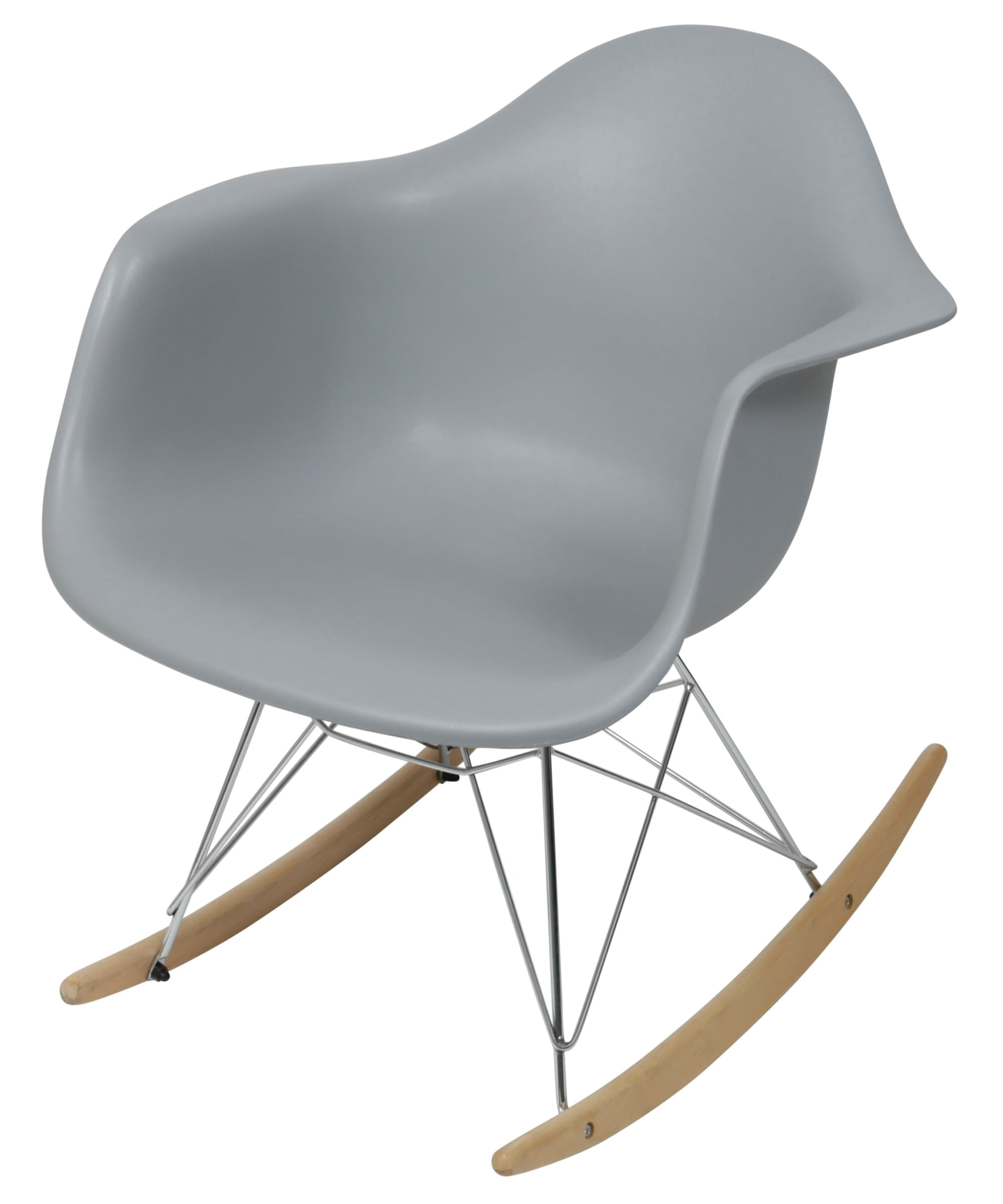 Cadeira Eames com Braco Base Balanco Cinza Fosco - 43637