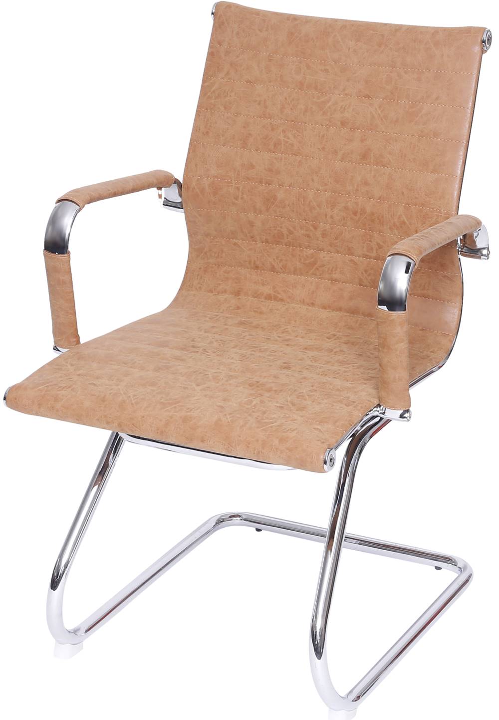 Cadeira Escritorio Eames Fixa Courissimo Retro Caramelo - 37607