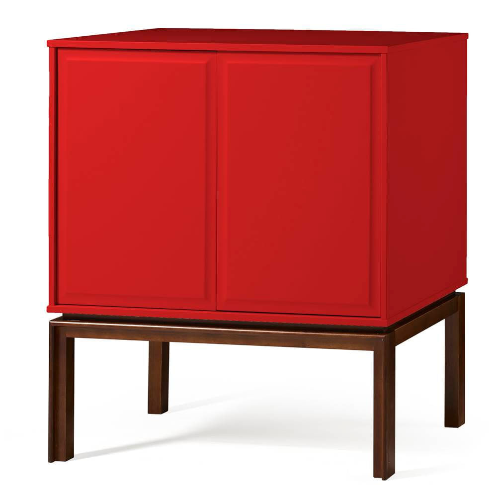 Adega Quartzo 2 Portas Cor Cacau Com Vermelho - 29122 Menor preço em Adega Quartzo 2 Portas Cor Cacau Com Vermelho - 29122