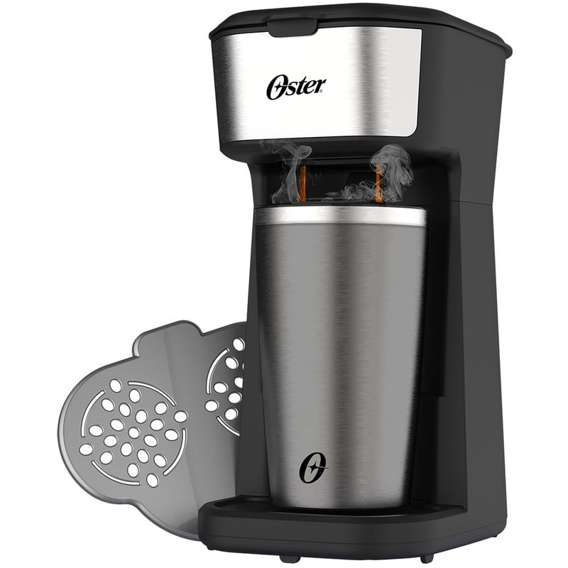 Cafeteira Elétrica Oster 2day Inox 2 em 1 Preto 220v - Ocaf200