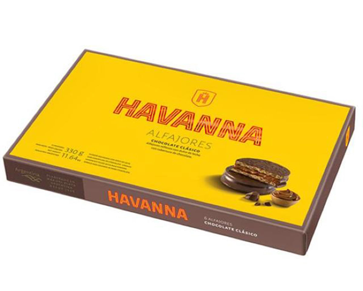 Caixa Alfajores de Chocolate Havanna 6 Unidades