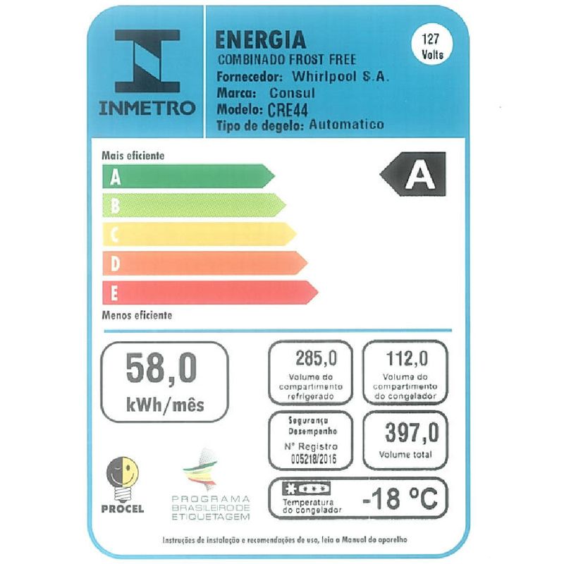 consul-refrigerador-cre44ab-selo-inmetro-110v