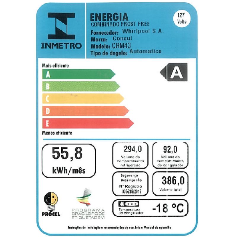 consul-refrigerador-crm43nb-selo-inmetro-110v