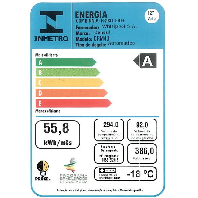 consul-refrigerador-crm43nk-selo-inmetro-110v