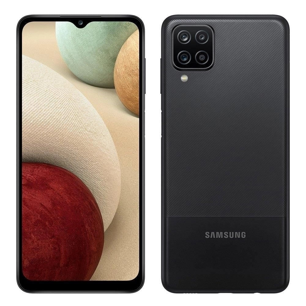 Smartphone Samsung Galaxy A12 64GB 4GB RAM Wi-Fi Dual Chip Câmera Quádrupla + Selfie 8MP 6.5” Preto