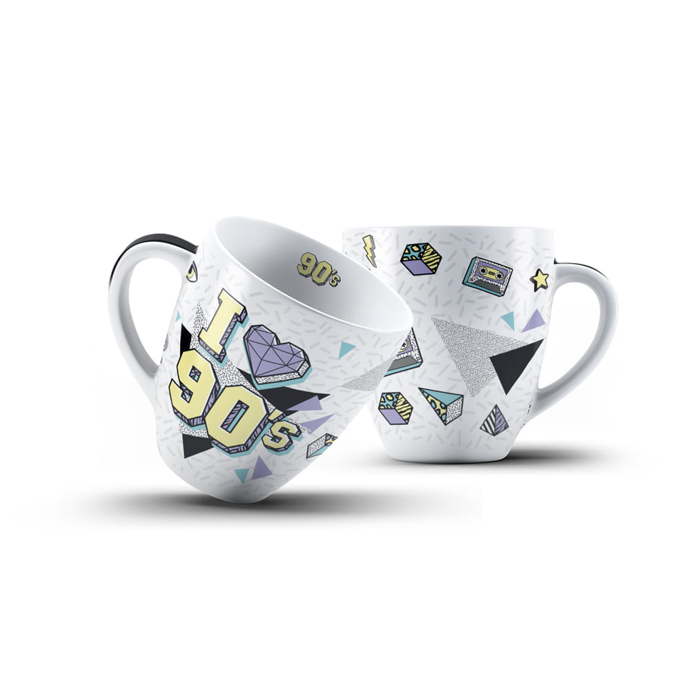Caneca de Porcelana 90s 440ml Up Home - UD256