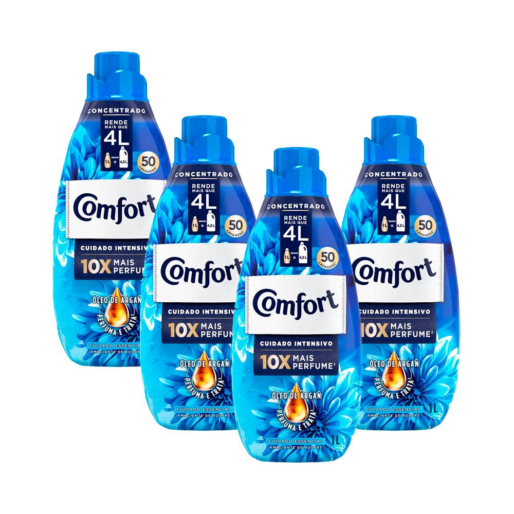 Kit 4 Amaciantes Concentrado Comfort Original 1L Menor preço em Kit 4 Amaciantes Concentrado Comfort Original 1L