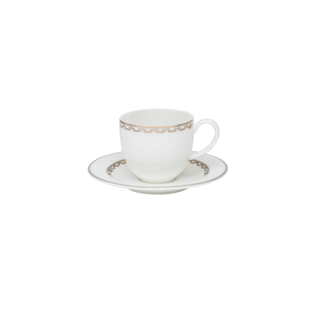 Conjunto de 06 xícaras 110  ml com pires para cafezinho Strauss Lumière