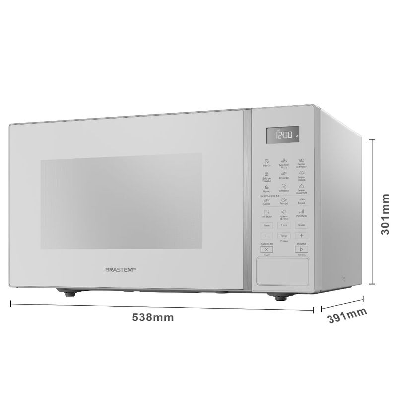 Micro-ondas Brastemp 32 Litros Branco com Menu Gourmet - BMS46AB