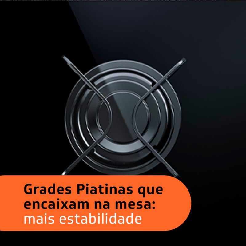 Cooktop 5 bocas Brastemp com grades piatina Compra Certa