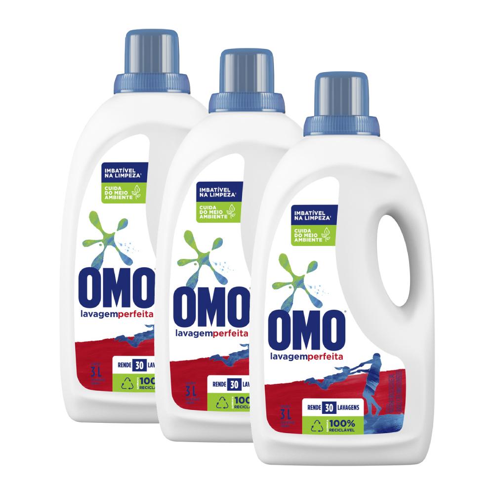 Kit com 3 Sabão Líquido OMO Lavagem Perfeita 3L é boa?