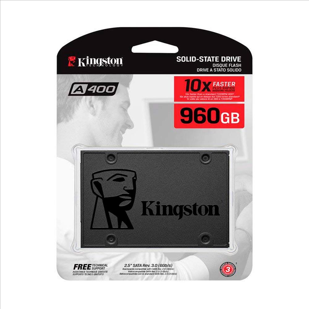 Imagem de SSD Kingston A400 960GB SATA 500MB/s - SA400S37/960G