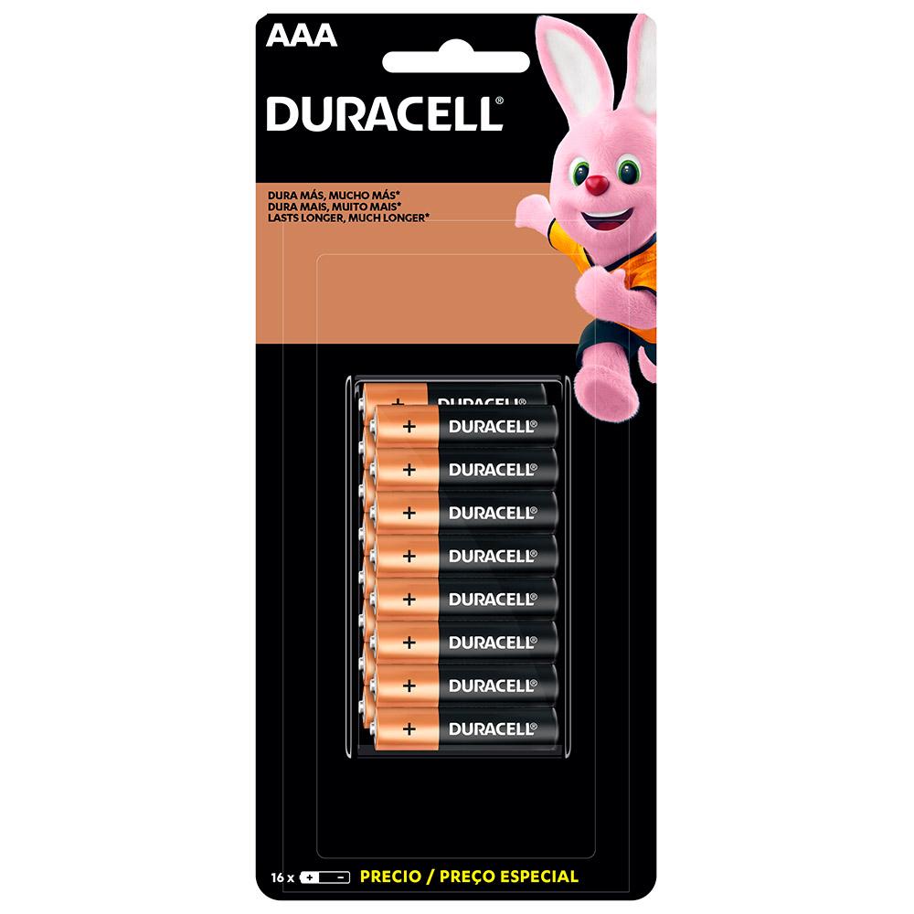Pilha Alcalina Palito AAA - 16 unidades - Duracell
