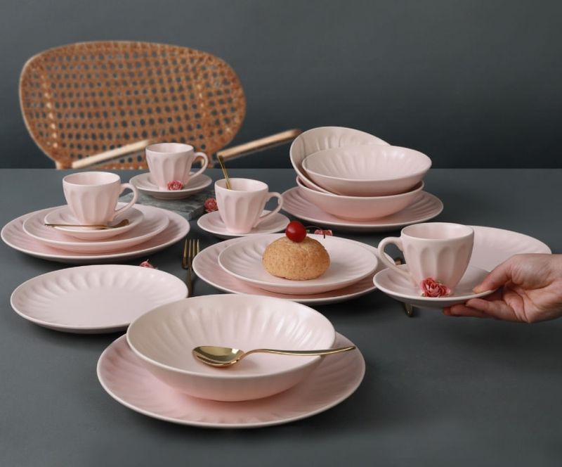 Aparelho de jantar Haus Concept 20 peças rosa fosco - Linha Decorato