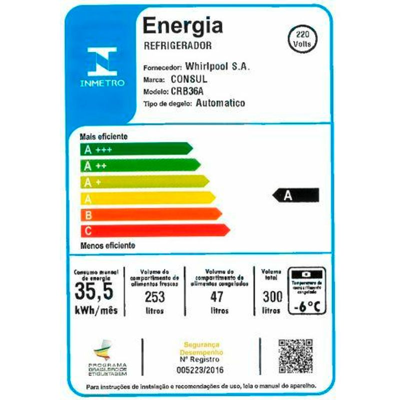 geladeira-consul-crb36abbna-selo-inmetro-220v