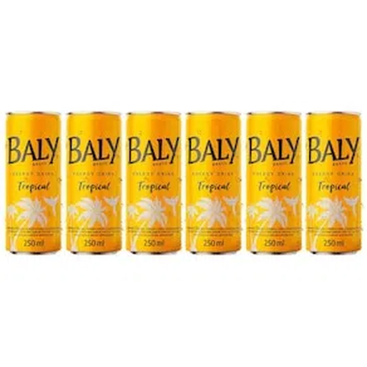 Kit 06 latas Energético Baly Tropical Lata 250ml