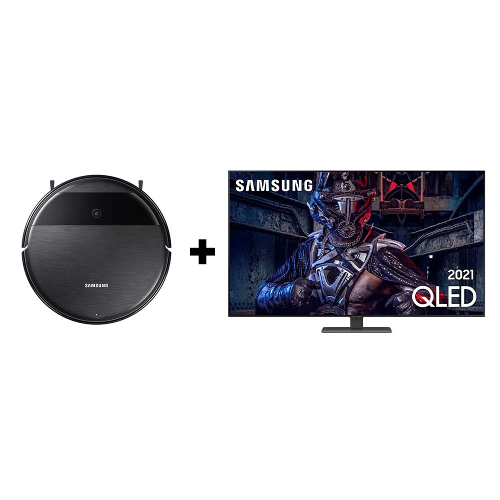 Kit Smart TV Samsung 65" QLED 4K 65Q80A E Robô Aspirador 2 em 1 VR5000RM
