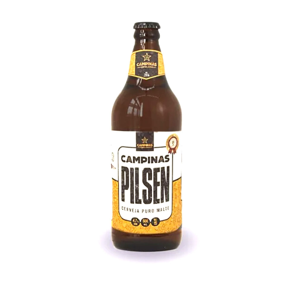Cerveja Campinas Pilsen Puro Malte Cervejaria Campinas 600ml