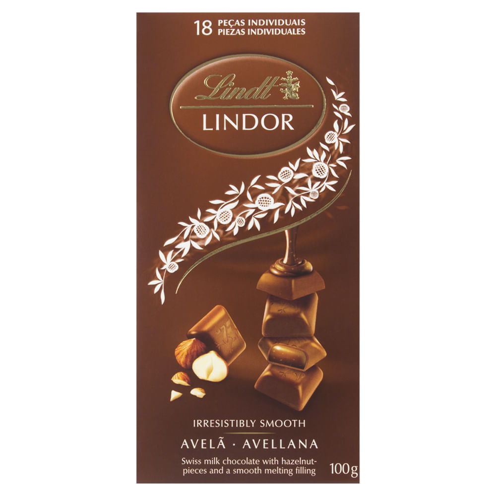 Chocolate ao Leite Com Avelã Lindor Lindt 100g