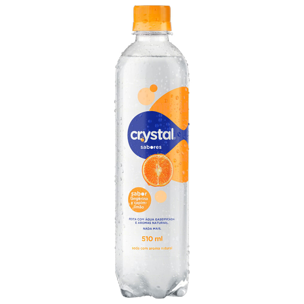 Água Saborizada de Tangerina e Capim-Limão Crystal 510ml