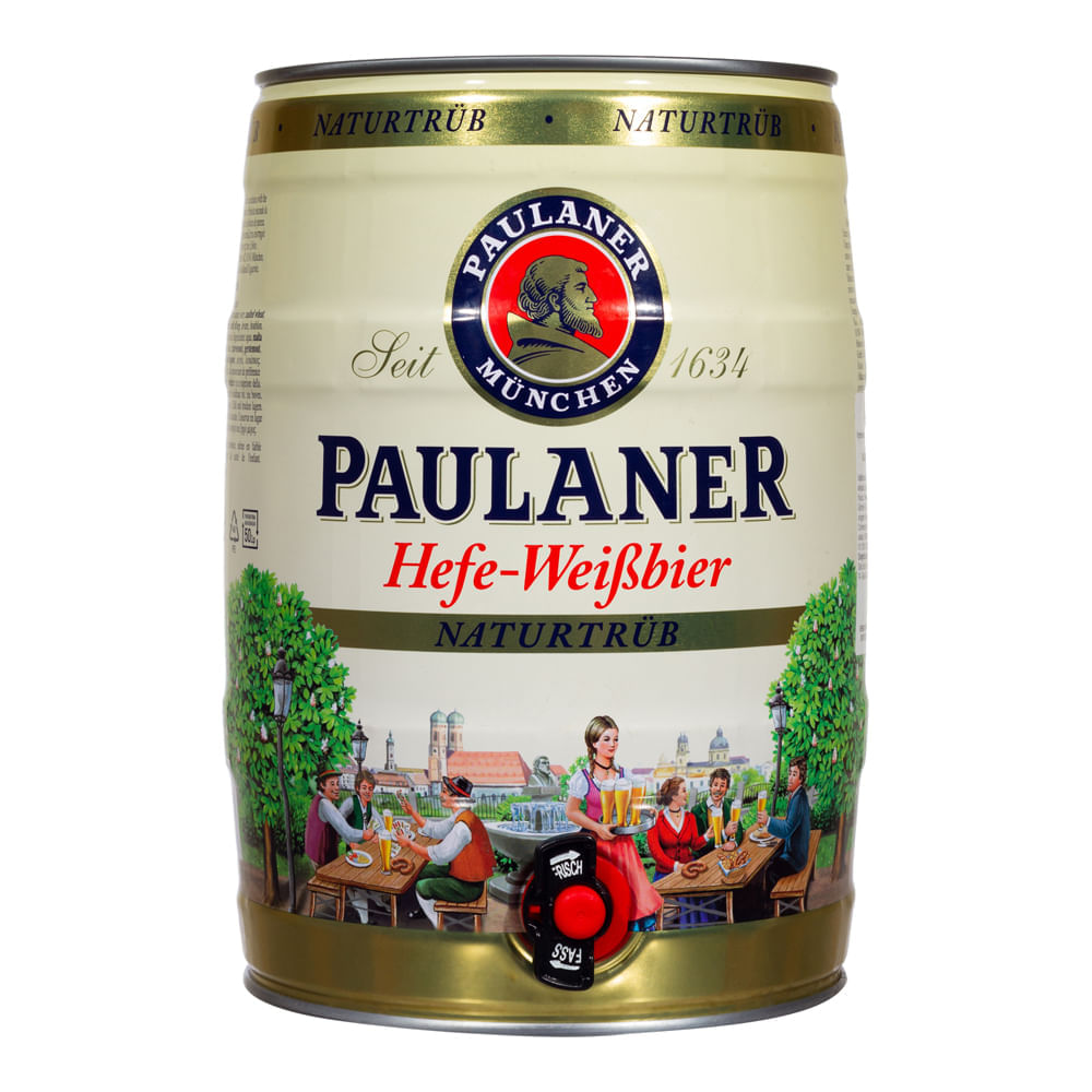 Barril de Cerveja Paulaner Hefe Weiss Naturtrub 5L