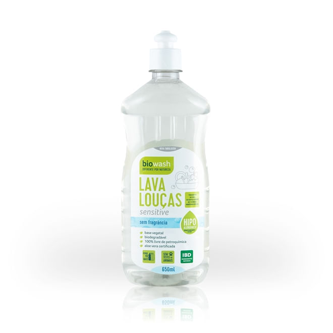 Lava Louça Sem Fragância Bio Wash 650ml