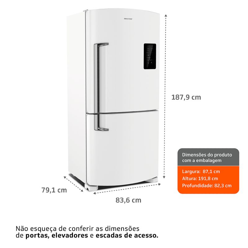Geladeira Brastemp Frost Free Inverse 588 litros Branca com Smart Bar ...