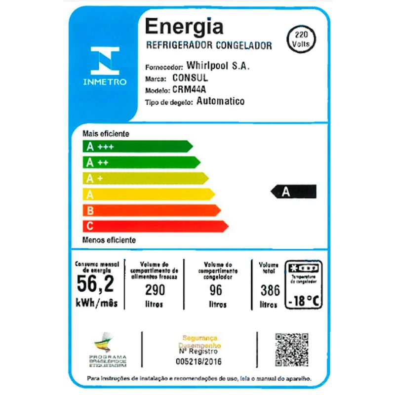 geladeira-consul-crm44ab-selo-inmetro-220v