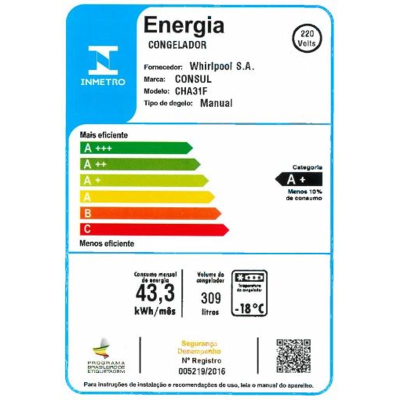 Consul_Freezer_CHA31FB_Selo_Inmetro_220v