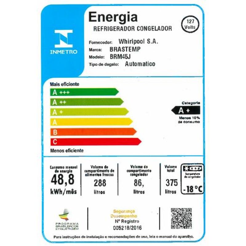 Brastemp_Geladeira_BRM45JB_Selo_Inmetro_127v