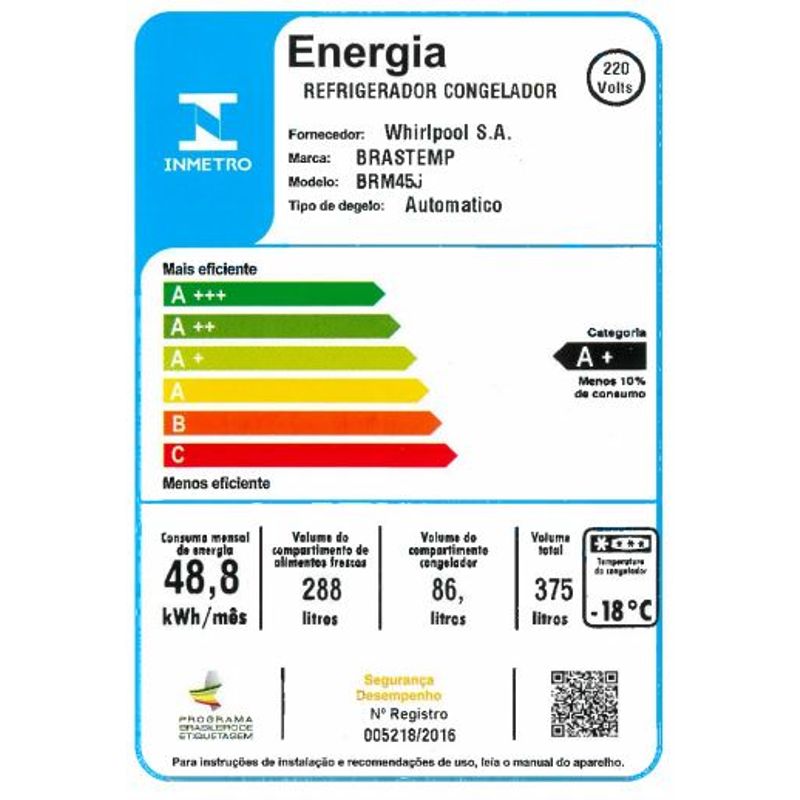 Brastemp_Geladeira_BRM45JB_Selo_Inmetro_220v