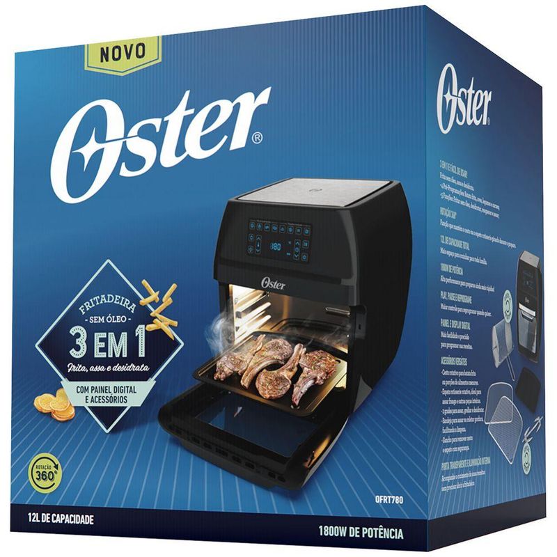 Fritadeira Elétrica Sem Óleo Oster 12 Litros Preta 220V OFRT780 ...