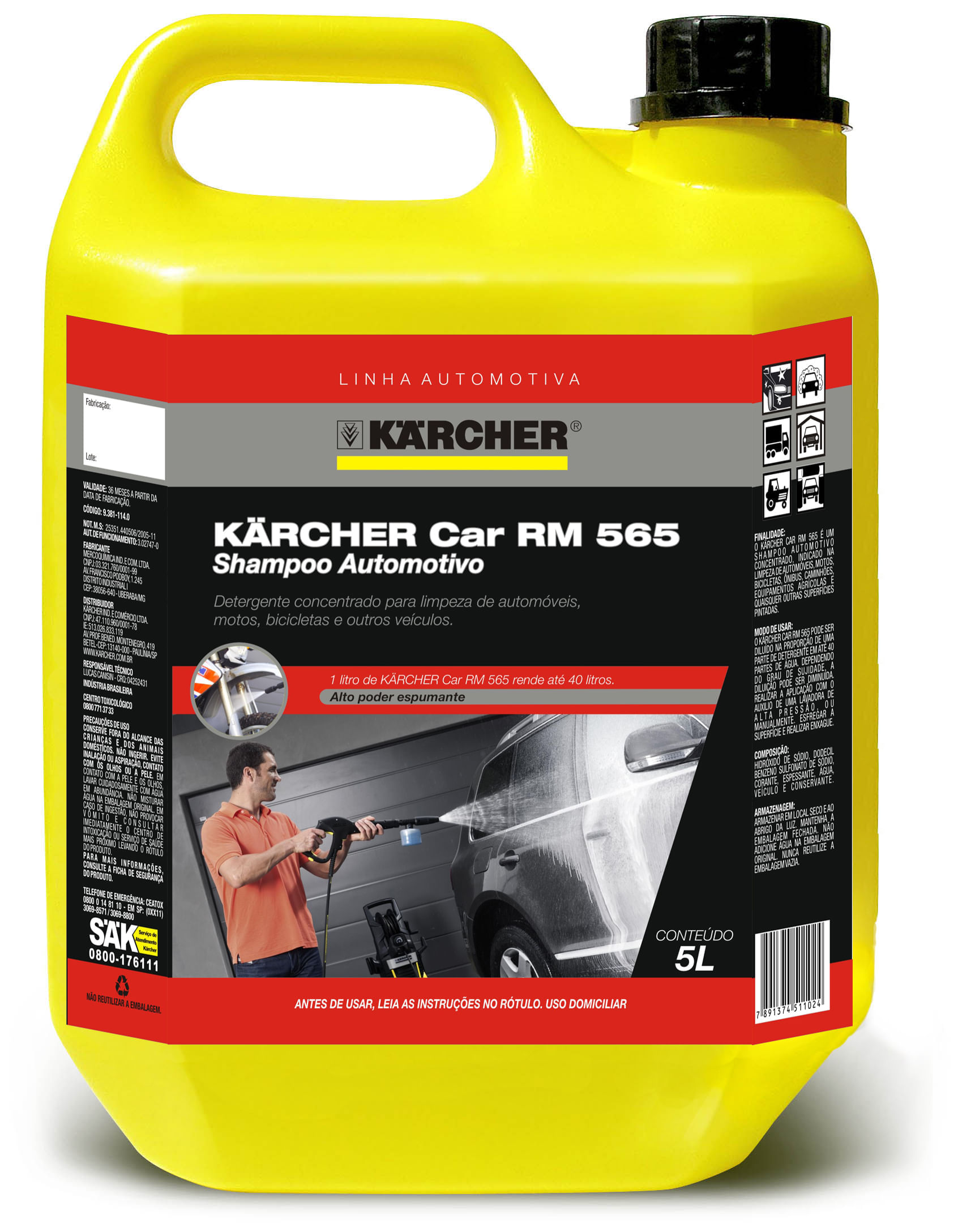 Detergente Shampoo Automotivo CAR RM 565