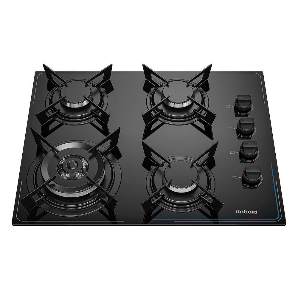Cooktop Itatiaia 4 Bocas à Gás Midi Pop Art Preto Bivolt Menor preço em Cooktop Itatiaia 4 Bocas à Gás Midi Pop Art Preto Bivolt