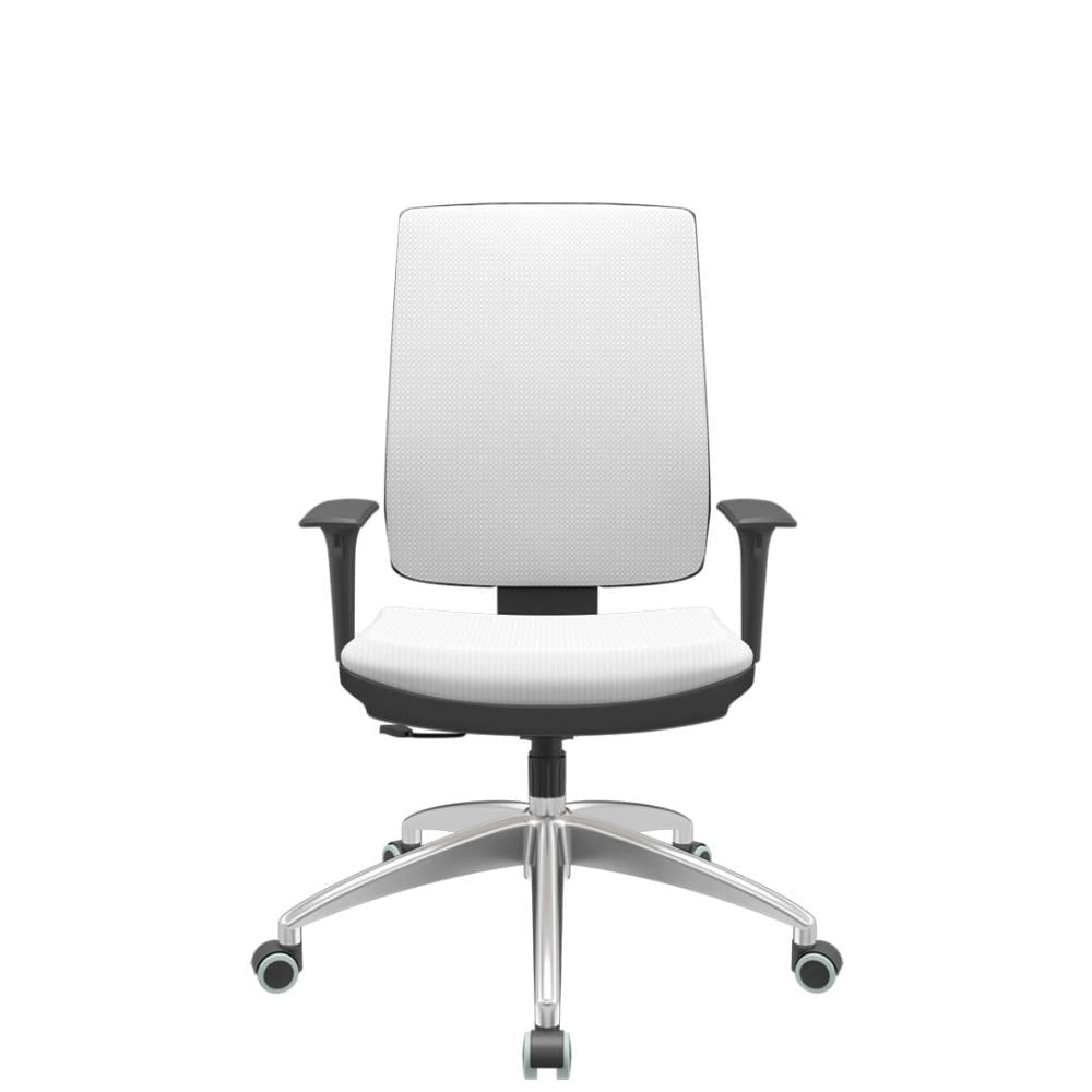 Cadeira Office Brizza Soft Aero Branco RelaxPlax Base Aluminio 120cm - 63920
