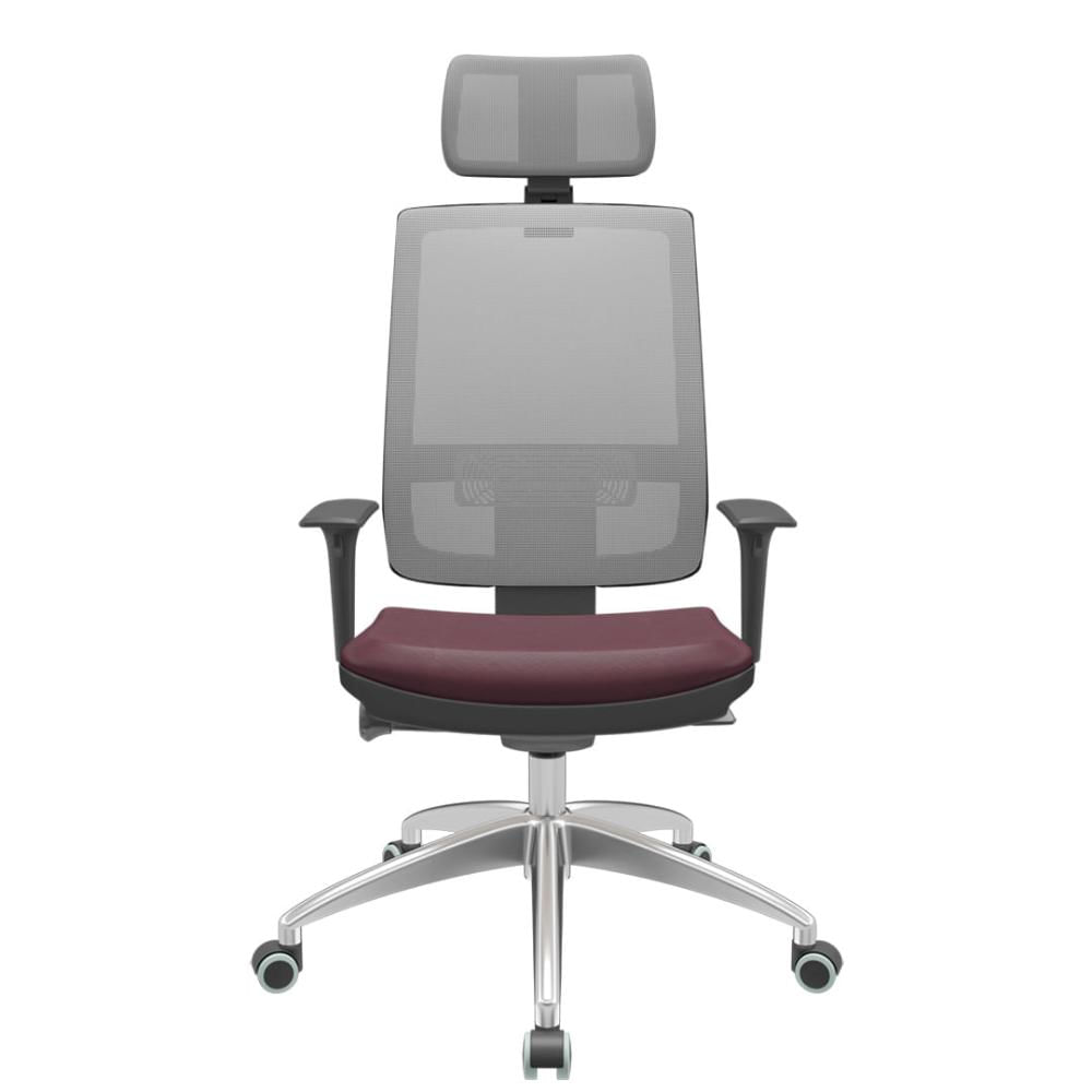 Cadeira Office Brizza Tela Cinza Com Encosto Assento Facto Dunas Bordo Autocompensador 126cm - 63215