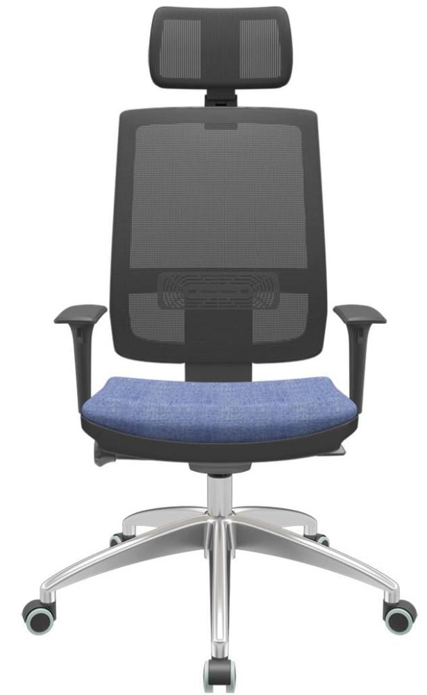 Cadeira Office Brizza Tela Preta Com Encosto Assento Concept Báltico Autocompensador 126cm - 62991