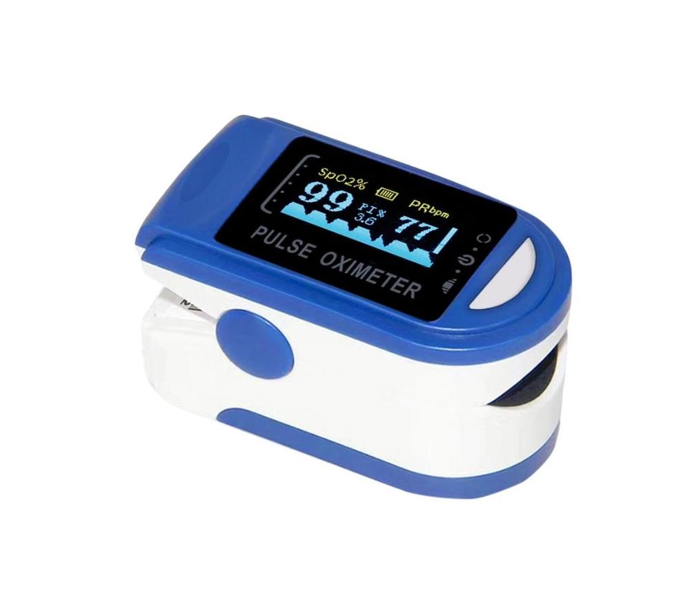 Oxímetro de Dedo Digital Lemon LM-OX1 P-01 Medição de Pulso Azul