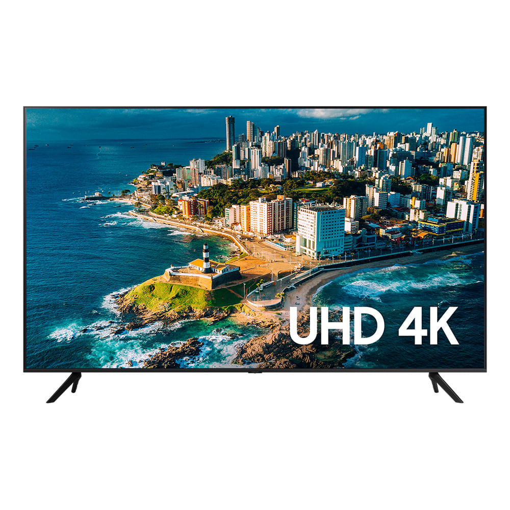 Samsung Smart TV 55" UHD 4K 55CU7700 2023, Processador Crystal 4K, Gaming Hub, Visual Livre de Cabos