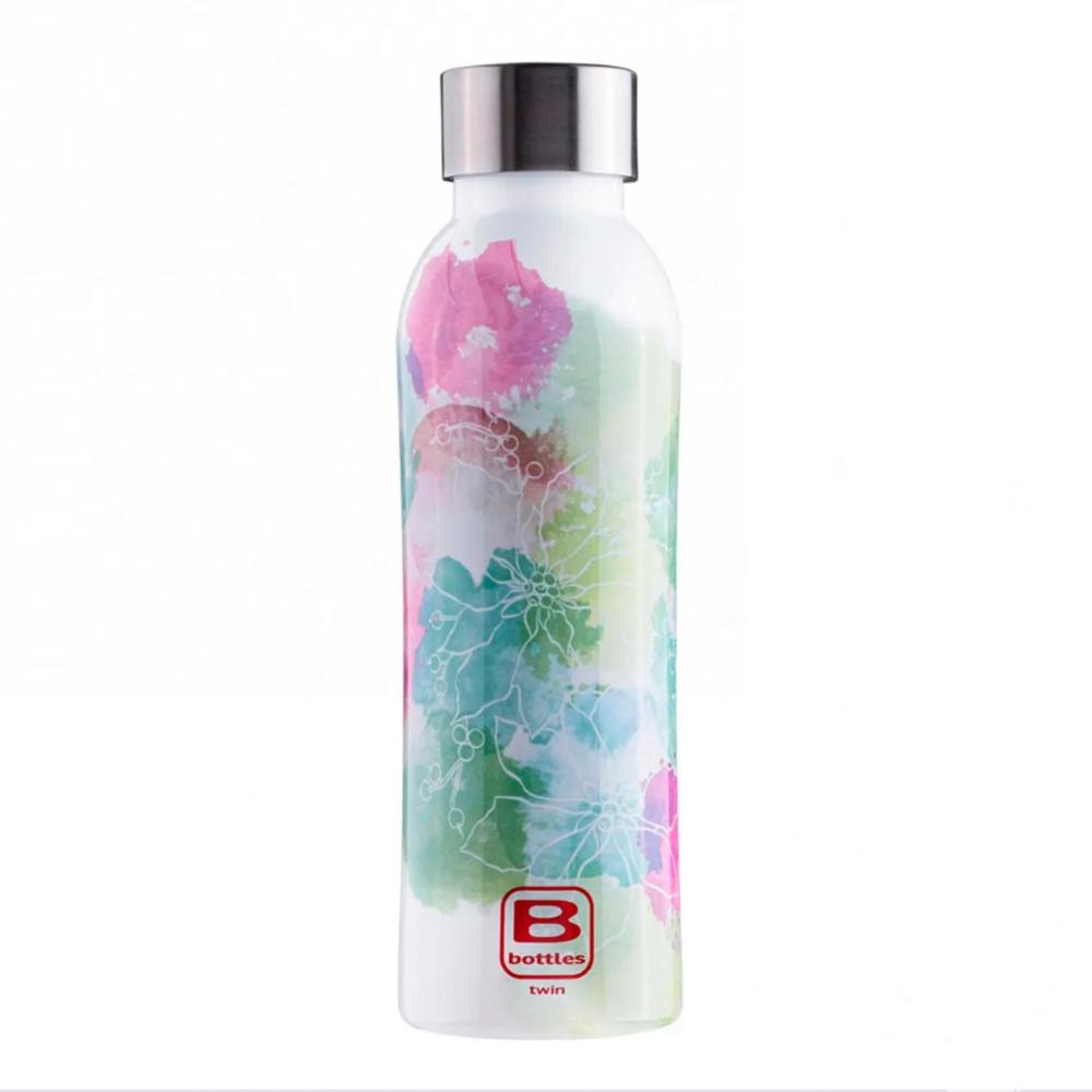 Garrafa Térmica de Parede Dupla 500ml Verde Aquarela Bugatti