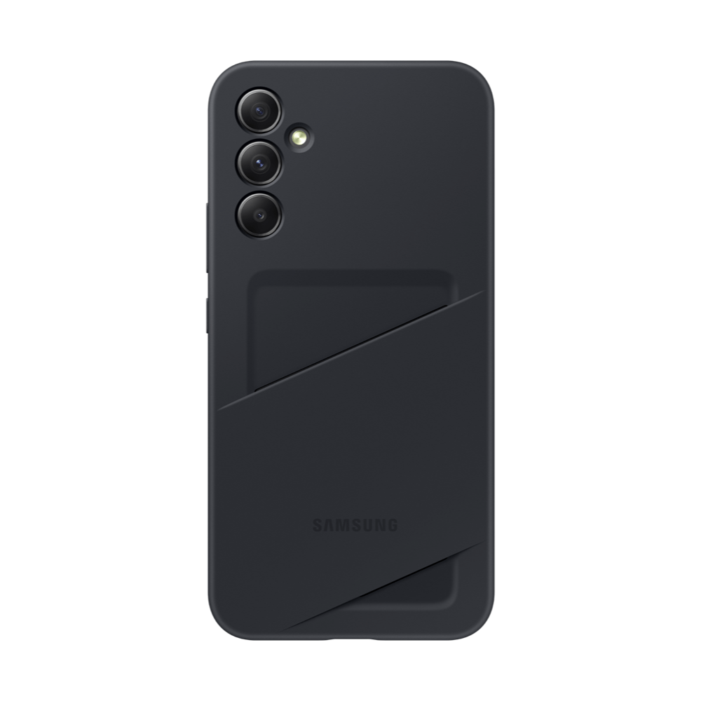 Capa Preta Protetora Silicone Porta Cartão Galaxy A34