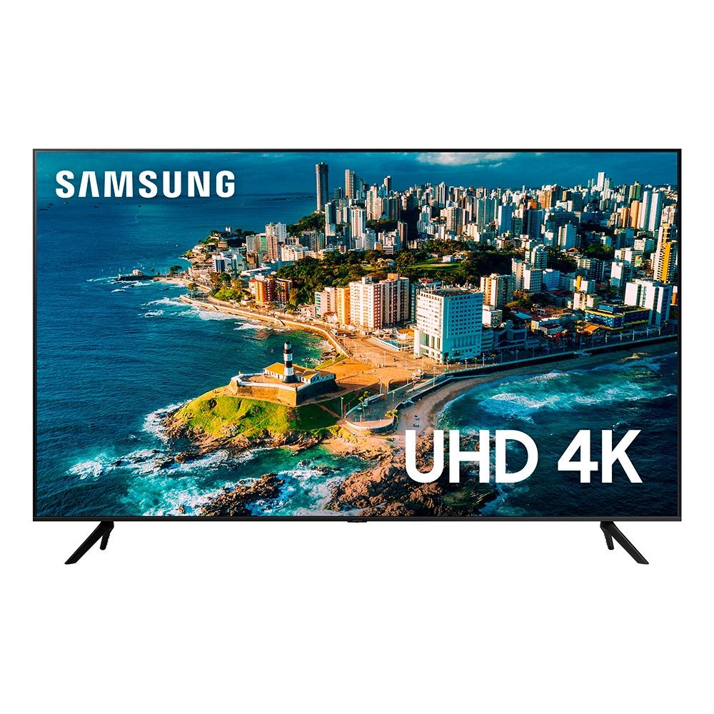 Smart TV 50&quot; Samsung UHD 4K 50CU7700 2023, Processador Crystal 4K, Gaming Hub, Visual Livre de Cabos