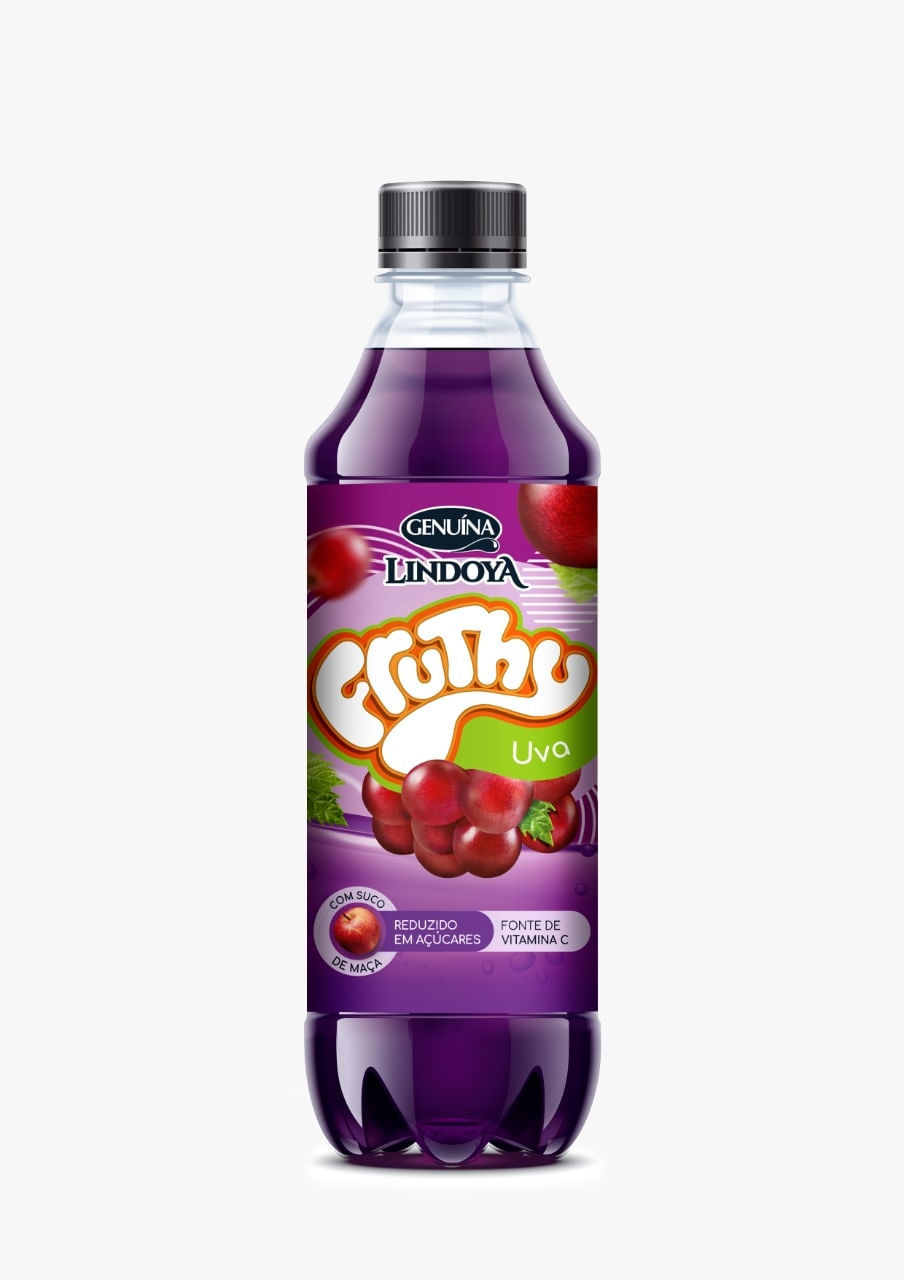 Bebidas de Fruta Fruthy Uva Pack com 12 unidades 400ml