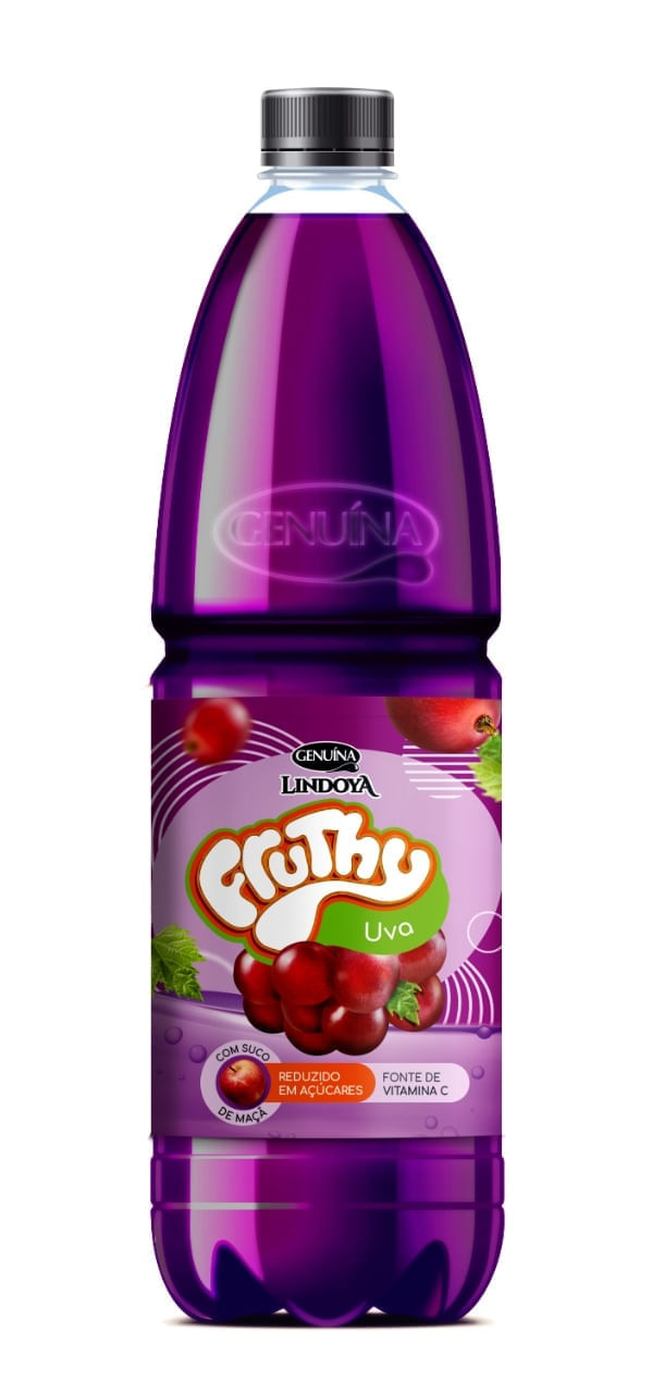 Bebidas de Fruta Fruthy Uva Pack com 06 unidades 1500ml
